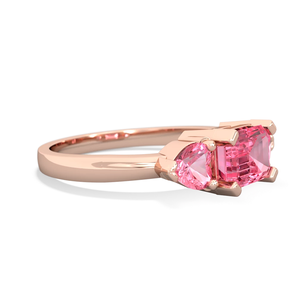 Garnet Three Stone 14K Rose Gold ring R5235