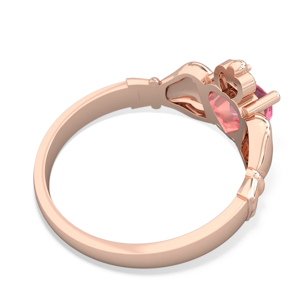 pink diamond claddagh ring
