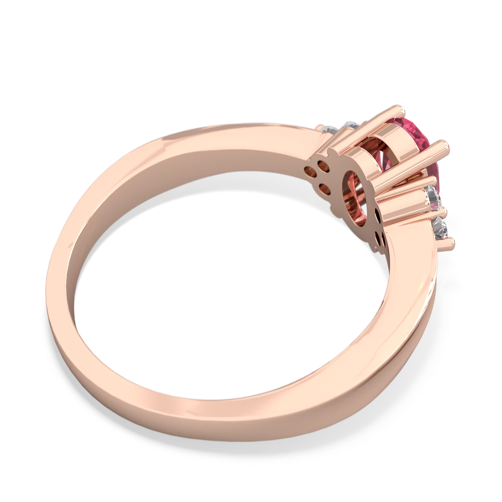 Lab Pink Sapphire Simply Elegant 14K Rose Gold ring R2113