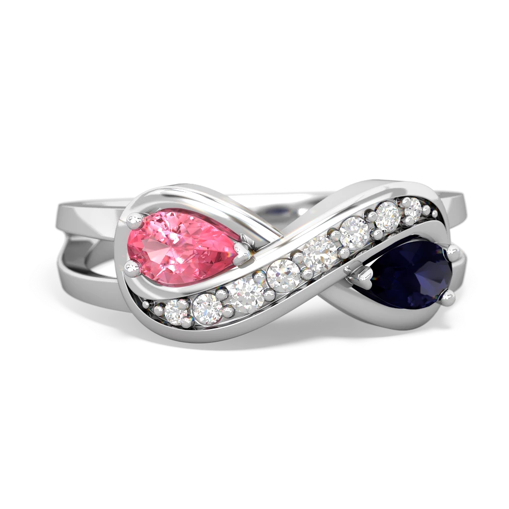 Pink sapphire infinity on sale ring