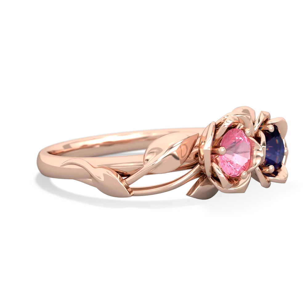 Lab Pink Sapphire Rose Garden 14K Rose Gold ring R5510