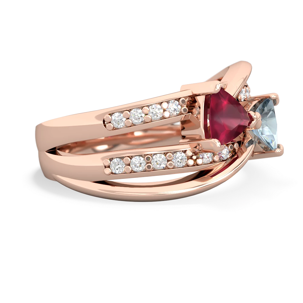 Ruby Bowtie 14K Rose Gold ring R2360