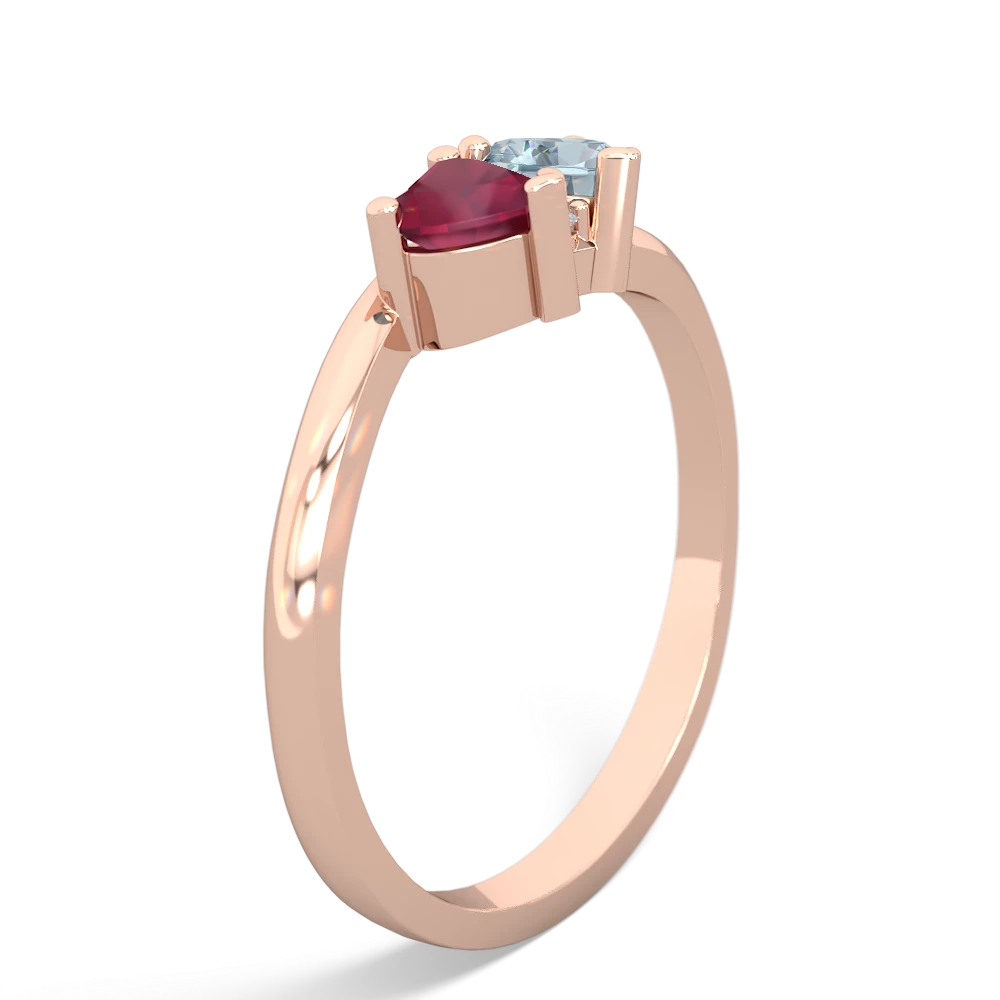 Ruby Sweethearts 14K Rose Gold ring R5260