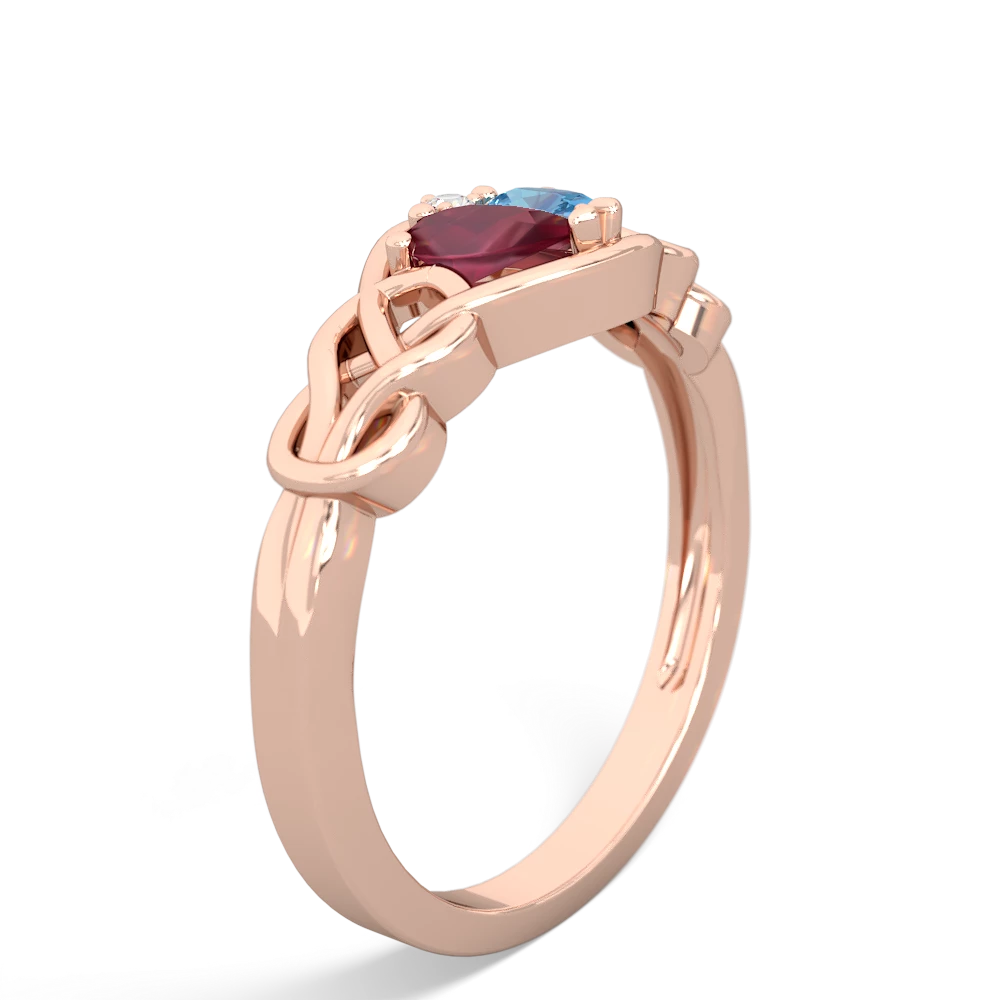 Ruby Celtic Love Knot 14K Rose Gold ring R5420