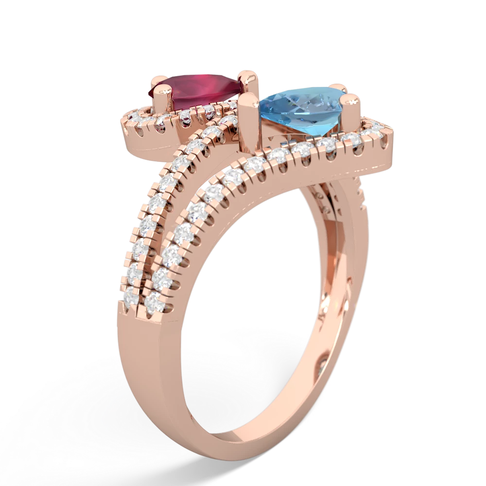 Ruby Diamond Dazzler 14K Rose Gold ring R3000