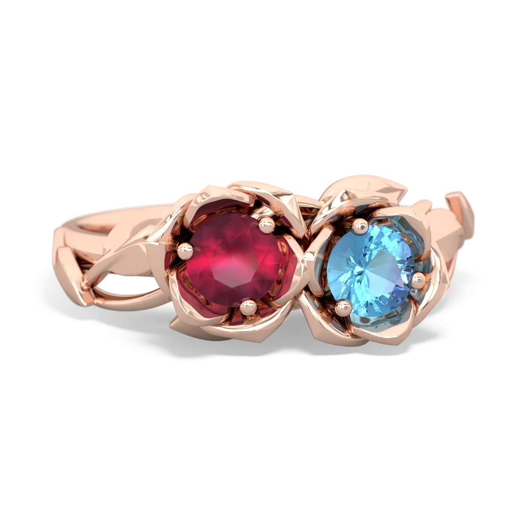 Ruby Rose Garden 14K Rose Gold ring R5510