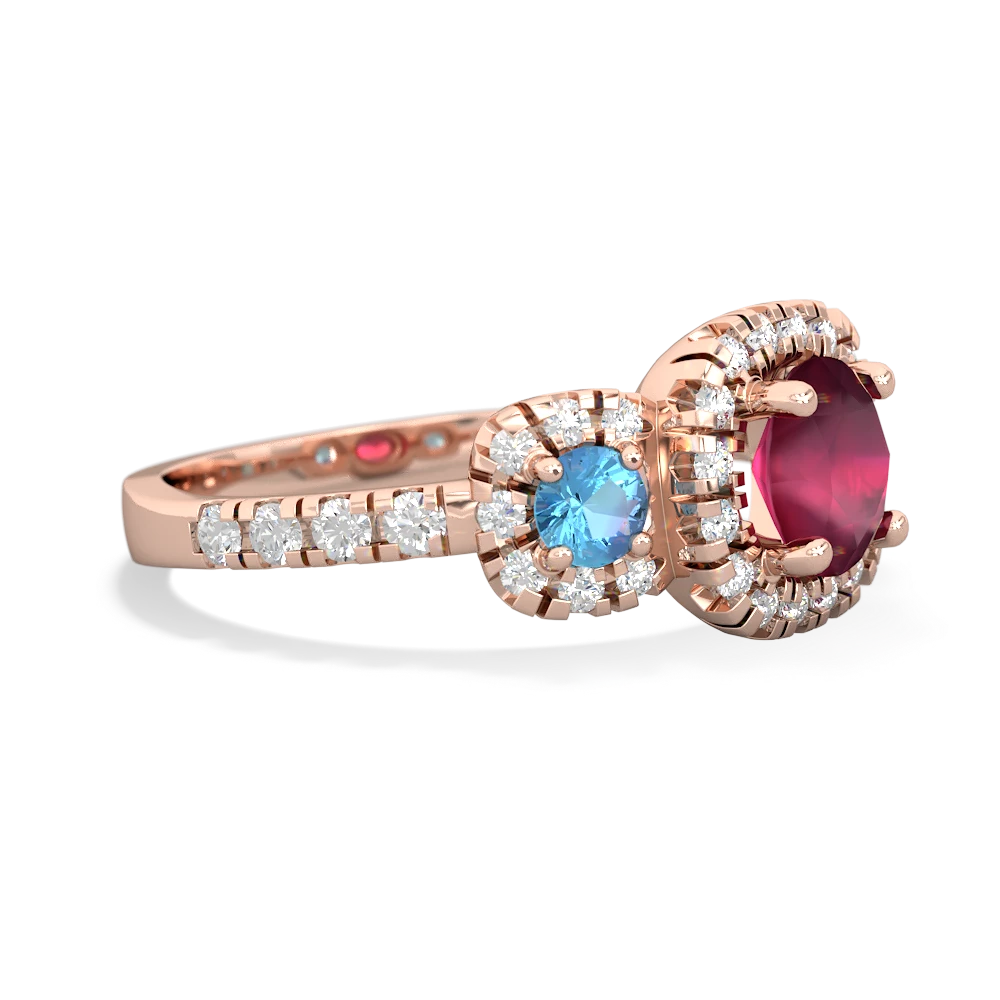 Ruby Regal Halo 14K Rose Gold ring R5350