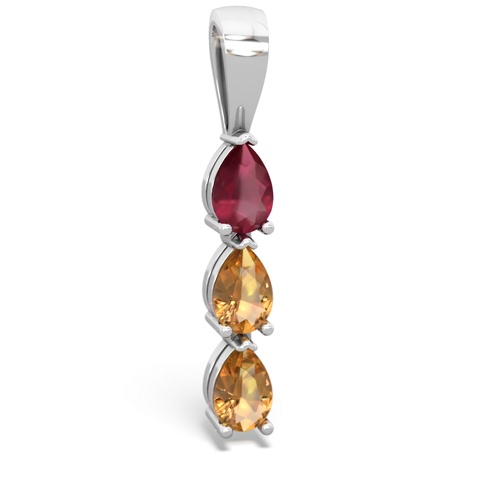 Citrine and store ruby necklace