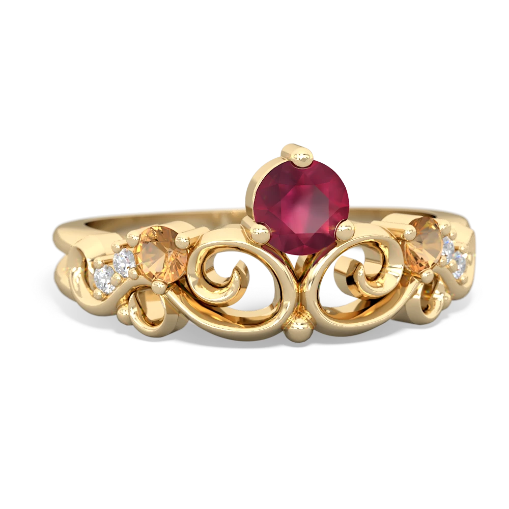 Yellow topaz deals and ruby ring