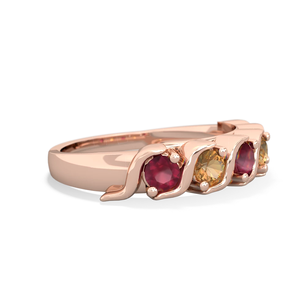 Ruby Anniversary Band 14K Rose Gold ring R2089