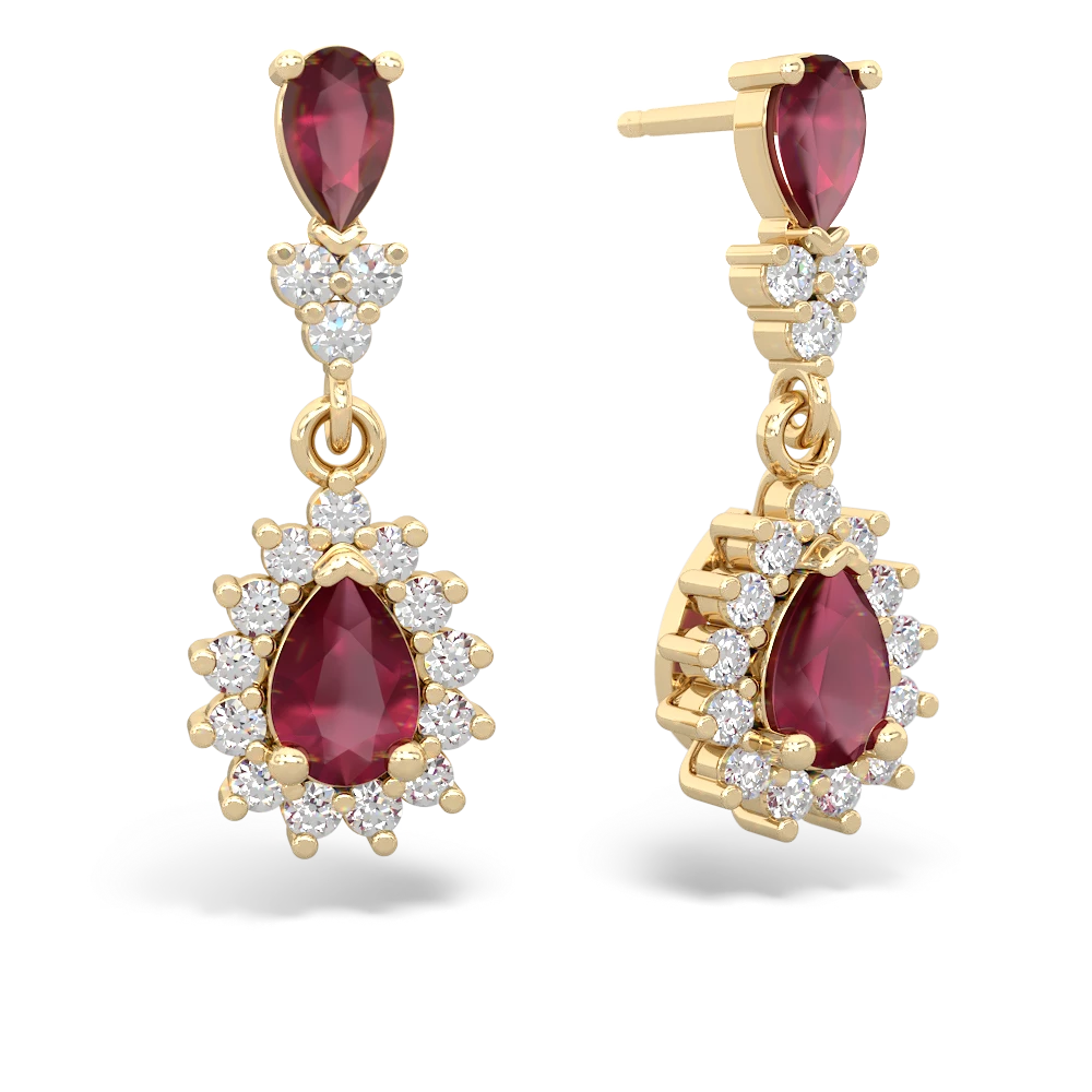 Buy Ruby Drop Earrings by DO TAARA at Ogaan Market Online Shopping Site