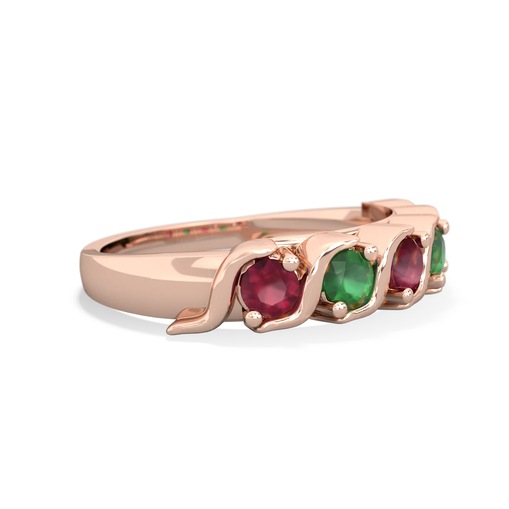 Ruby Anniversary Band 14K Rose Gold ring R2089