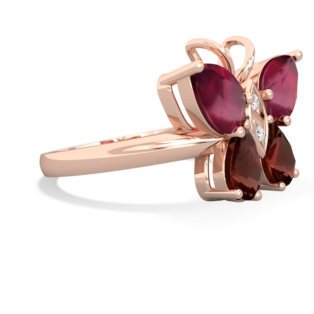 Ruby Butterfly 14K Rose Gold ring R2215