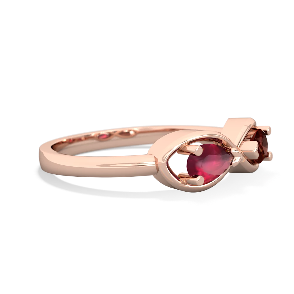 Ruby Infinity 14K Rose Gold ring R5050