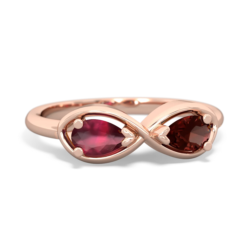 Ruby Infinity 14K Rose Gold ring R5050