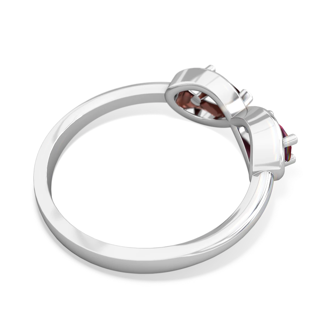 Ruby Infinity 14K White Gold ring R5050