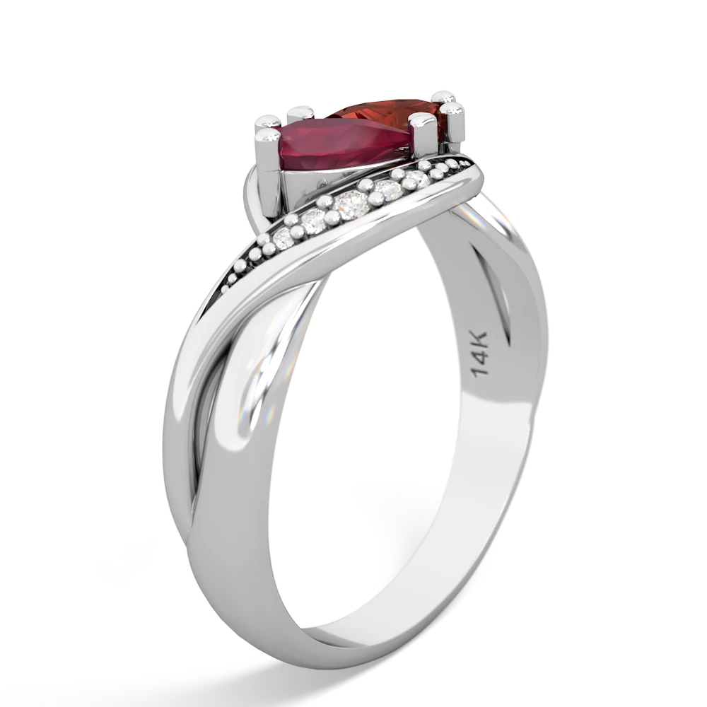 Ruby Summer Winds 14K White Gold ring R5342