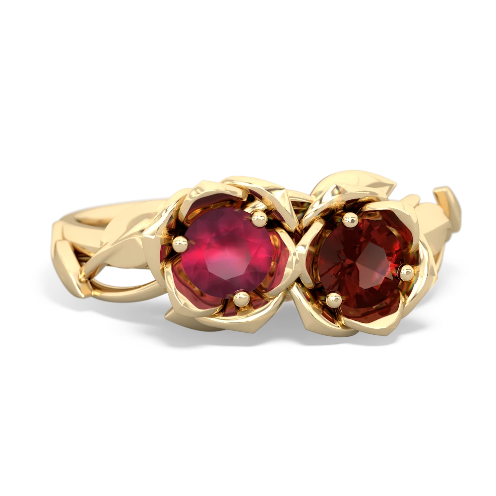 Ruby Rose Garden 14K Yellow Gold ring R5510