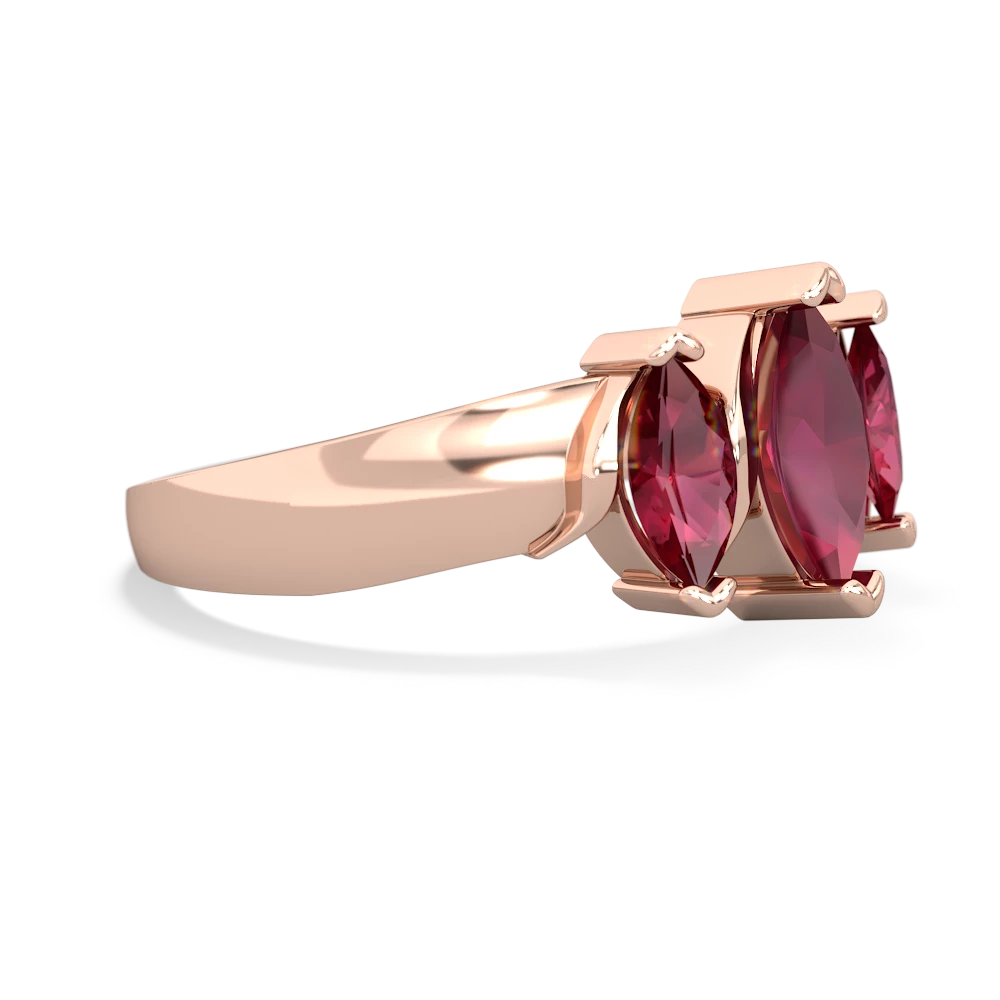 Ruby Three Peeks 14K Rose Gold ring R2433