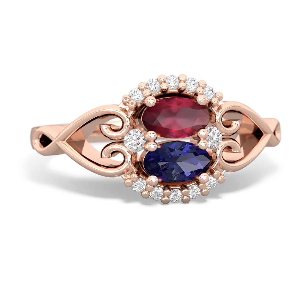 Ruby Love Nest 14K Rose Gold ring R5860