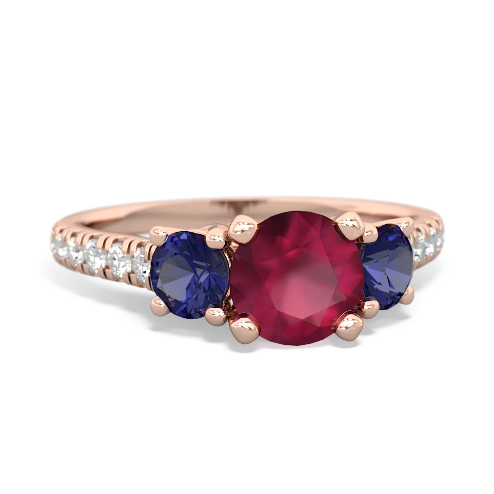 Ruby Pave Trellis 14K Rose Gold ring R5500