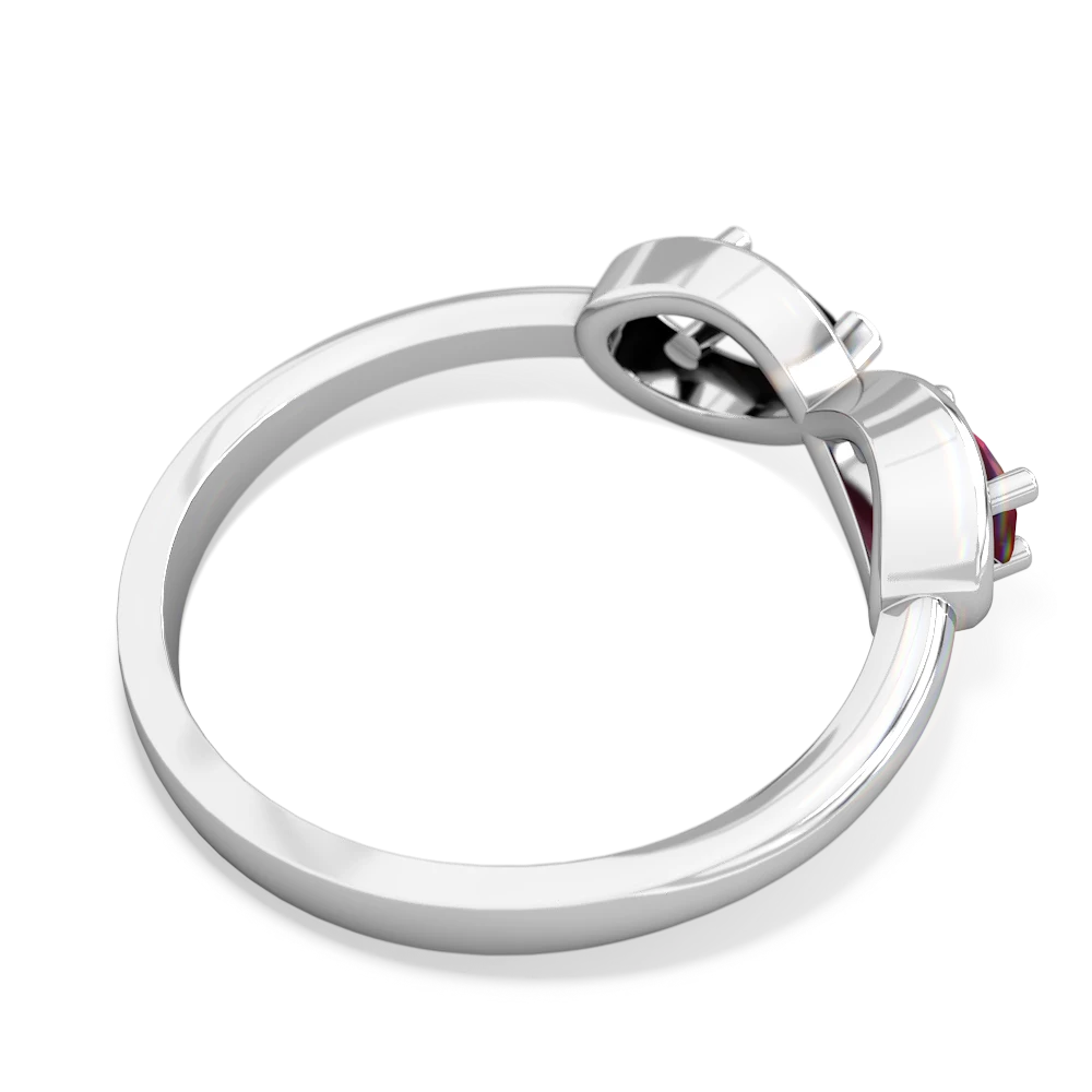 Ruby Infinity 14K White Gold ring R5050