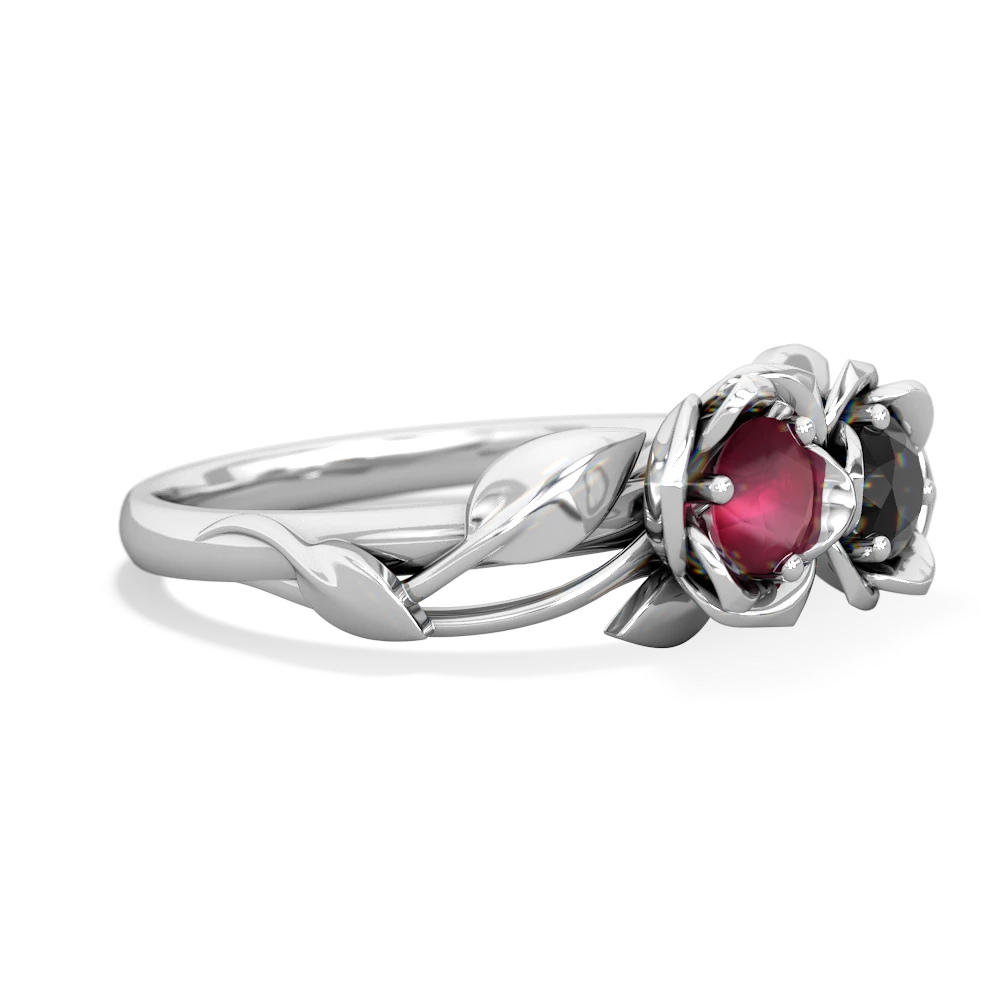 Ruby Rose Garden 14K White Gold ring R5510