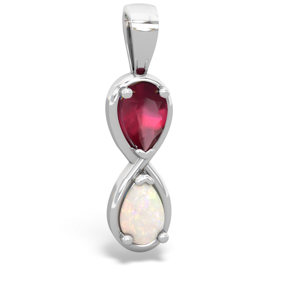 Desire Necklace - Ruby, Pink Opal, Peridot & Swarovski – Jewellery by Linda