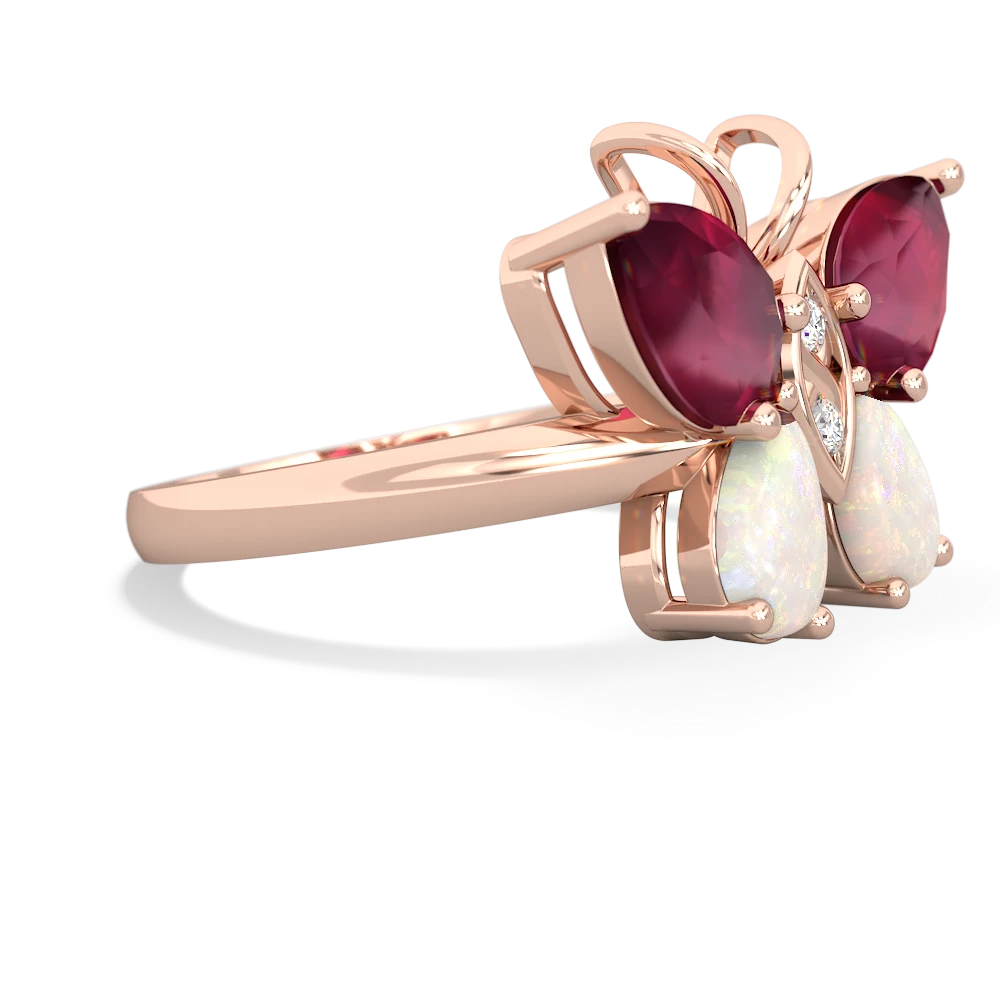 Ruby Butterfly 14K Rose Gold ring R2215