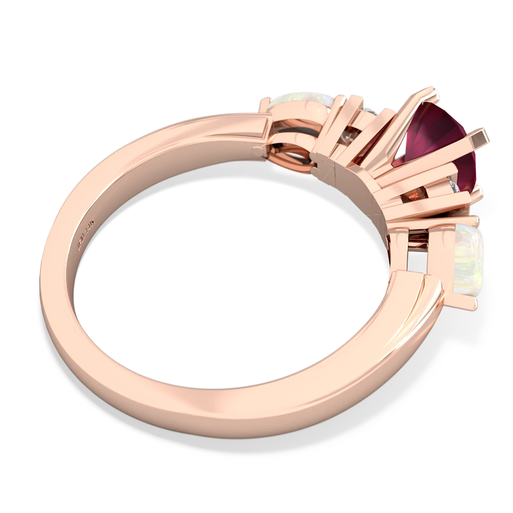 Ruby 6Mm Round Eternal Embrace Engagement 14K Rose Gold ring R2005