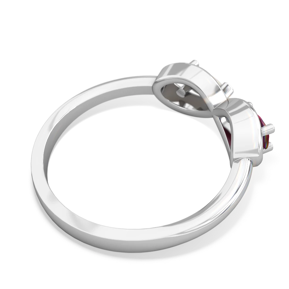 Ruby Infinity 14K White Gold ring R5050