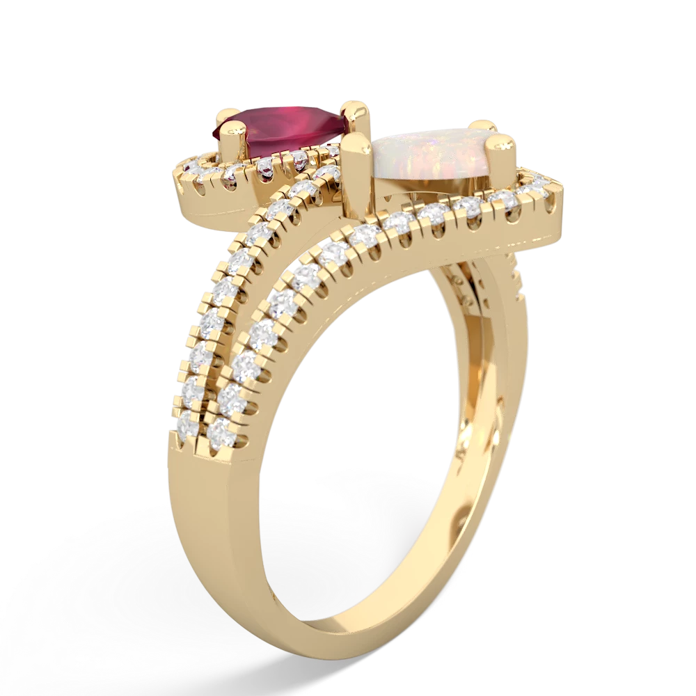 Ruby Diamond Dazzler 14K Yellow Gold ring R3000