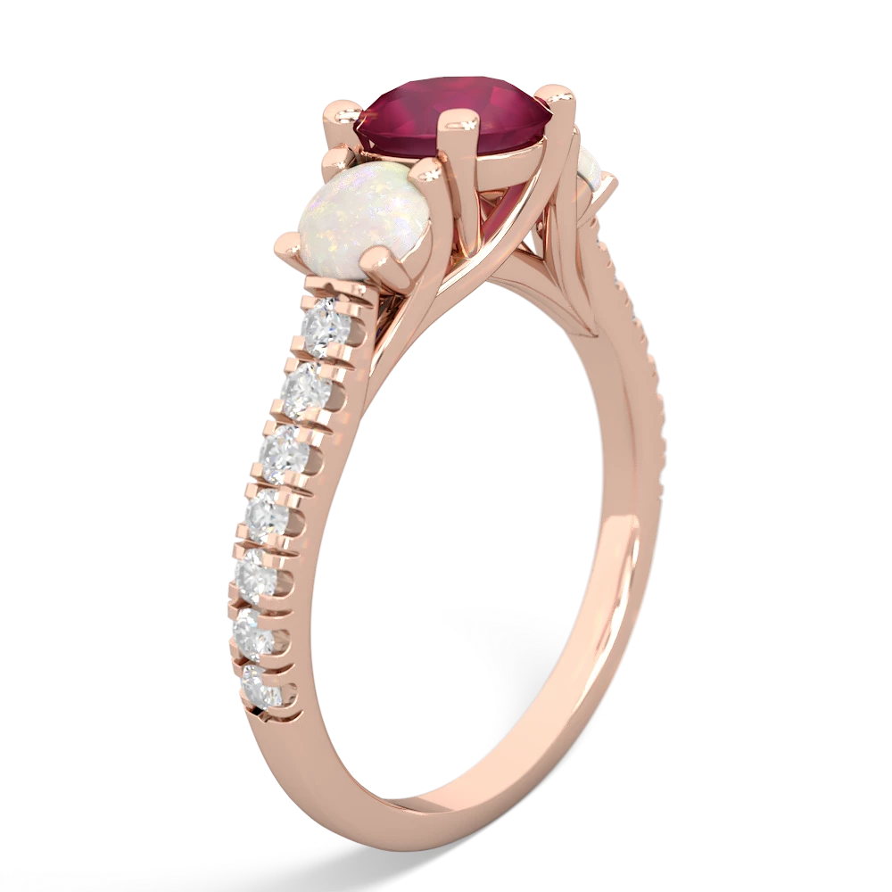 Ruby Pave Trellis 14K Rose Gold ring R5500