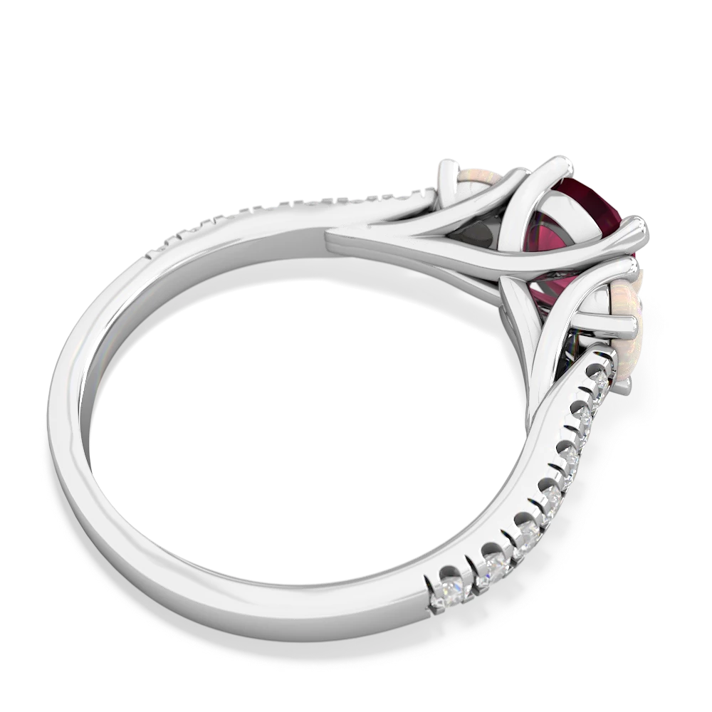 Ruby Pave Trellis 14K White Gold ring R5500