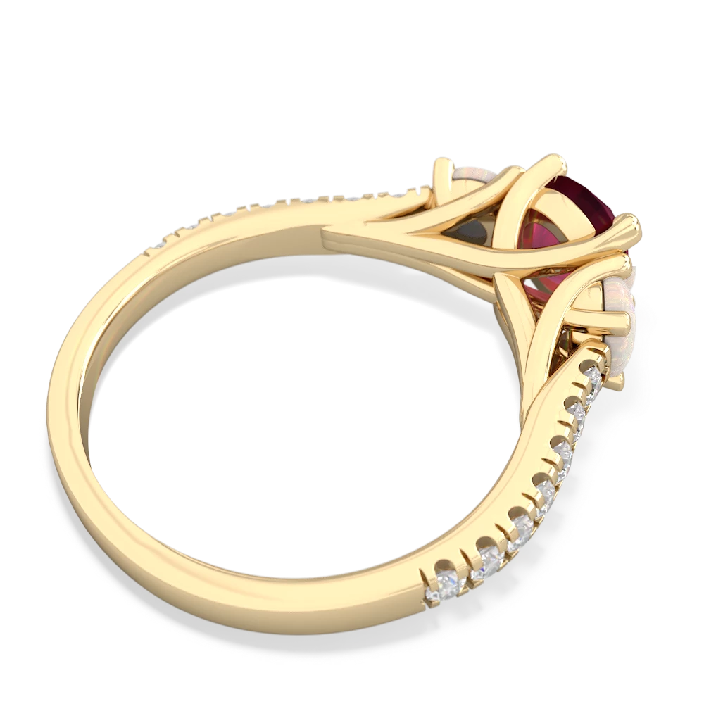 Ruby Pave Trellis 14K Yellow Gold ring R5500