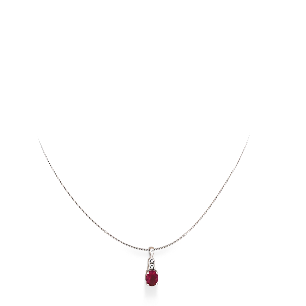 Ruby Links 14K White Gold pendant P4032