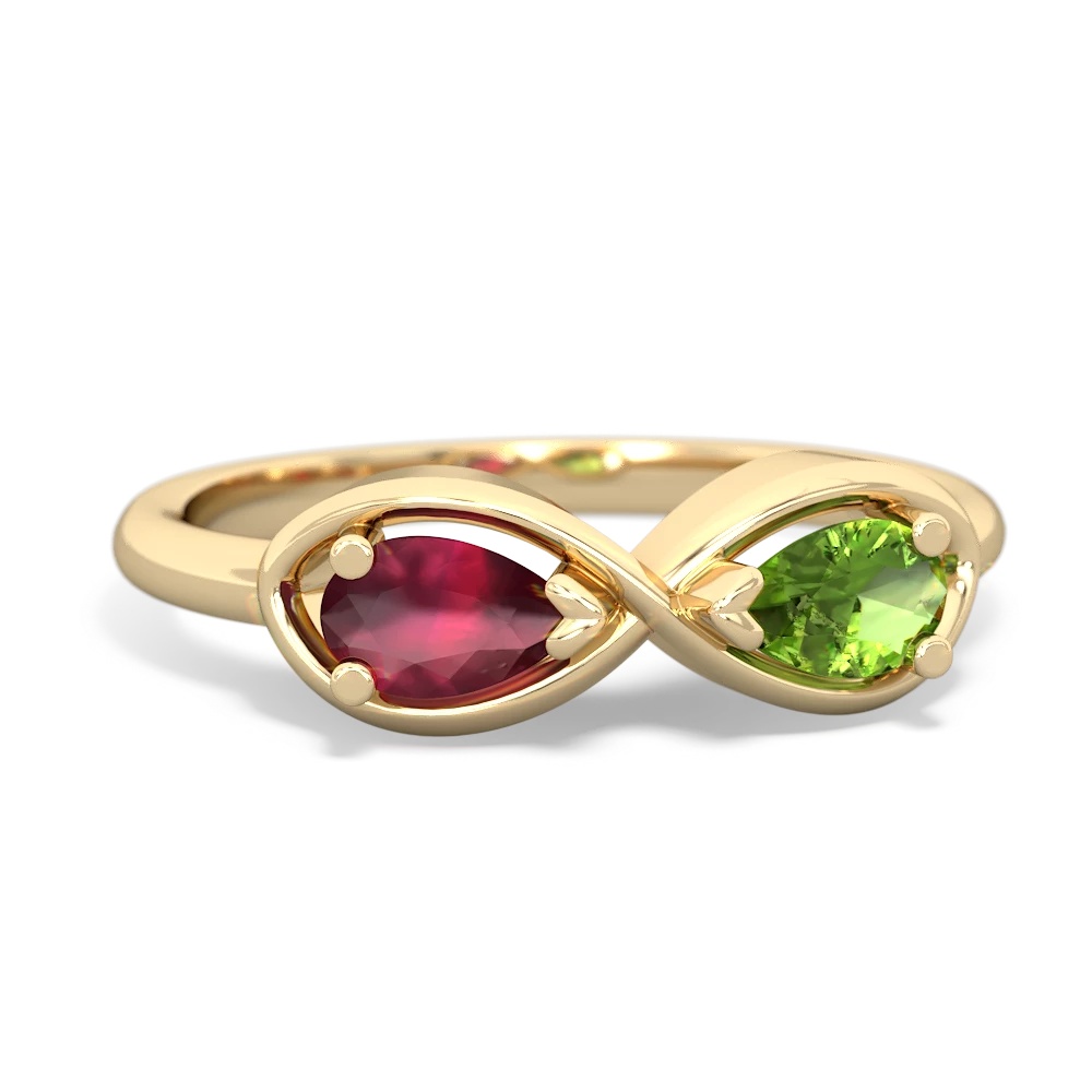 Ruby Infinity 14K Yellow Gold ring R5050