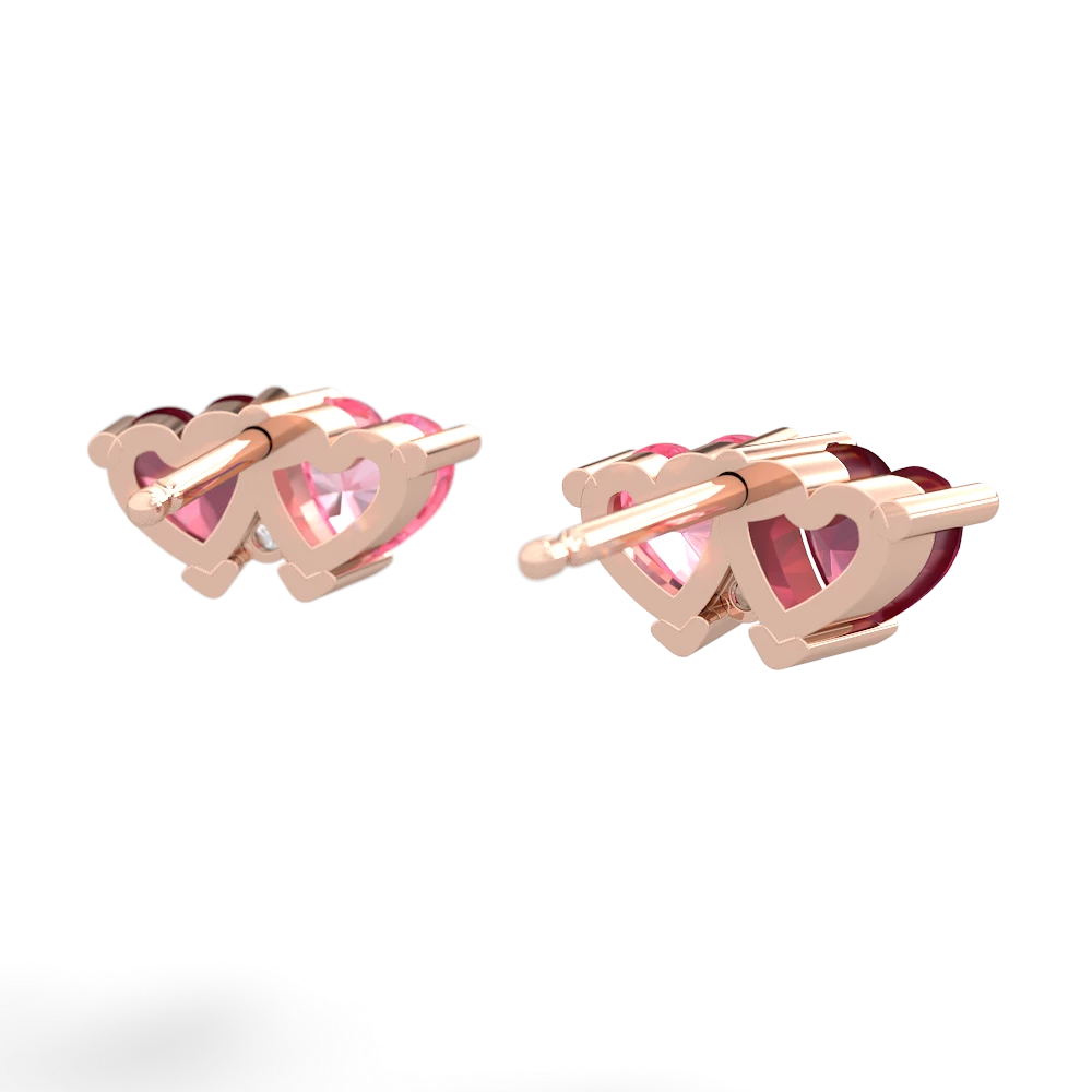 Ruby Sweethearts 14K Rose Gold earrings E5260