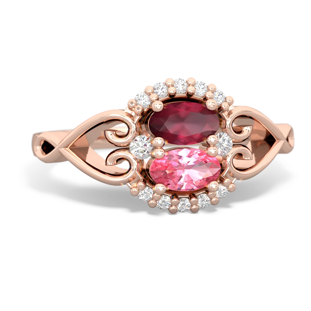 Ruby Love Nest 14K Rose Gold ring R5860