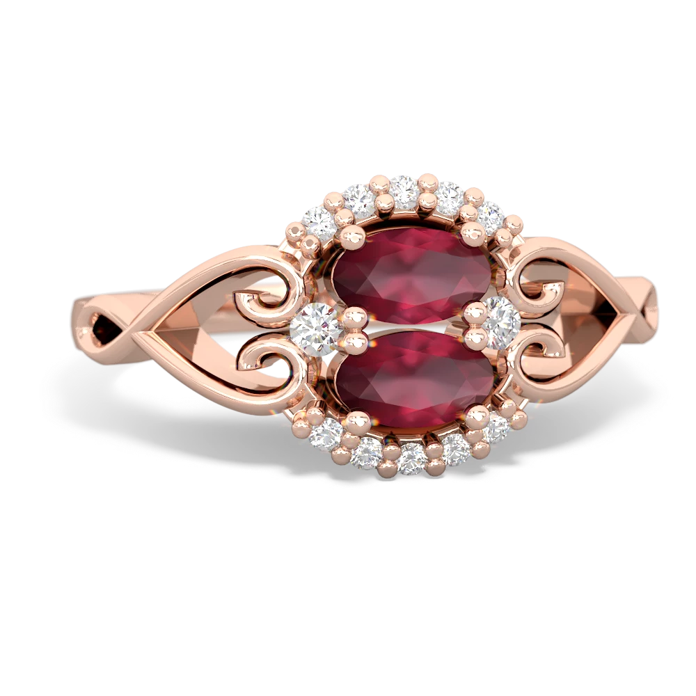 Ruby Love Nest 14K Rose Gold ring R5860