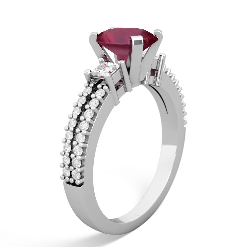 Ruby Classic 8X6mm Oval Engagement 14K White Gold ring R26438VL