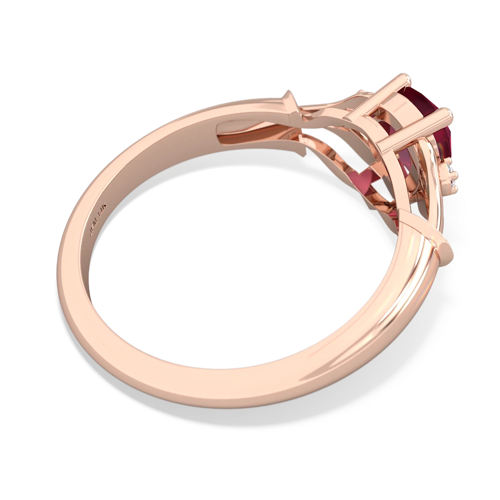 Ruby Precious Pear 14K Rose Gold ring R0826