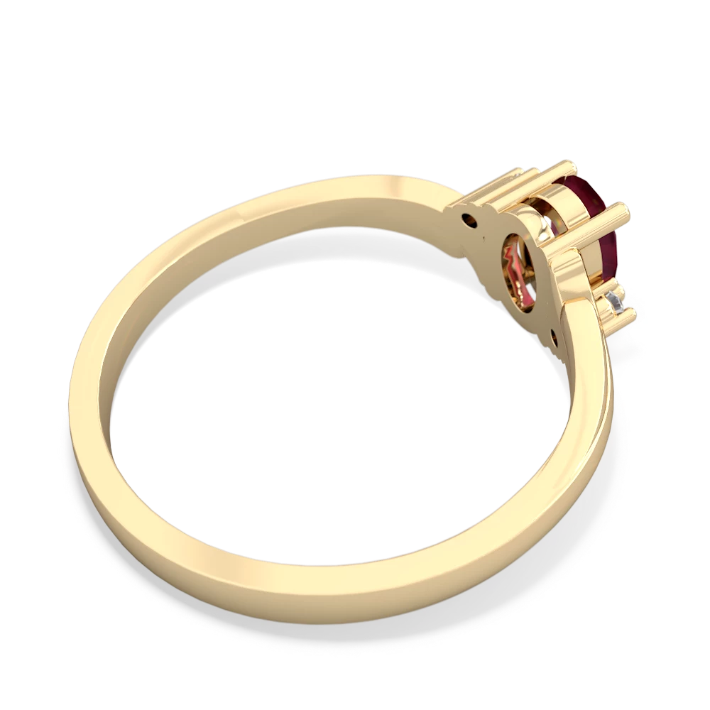 Ruby Elegant Swirl 14K Yellow Gold ring R2173