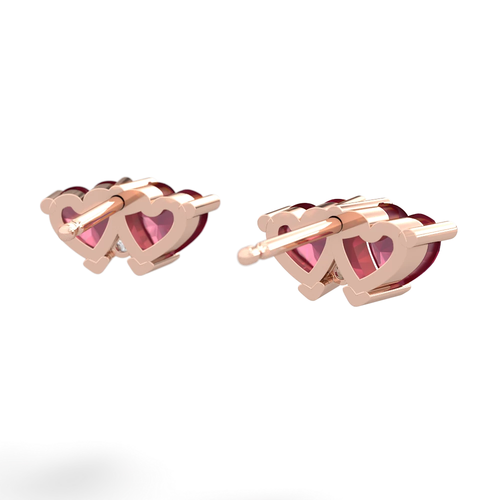 Ruby Sweethearts 14K Rose Gold earrings E5260