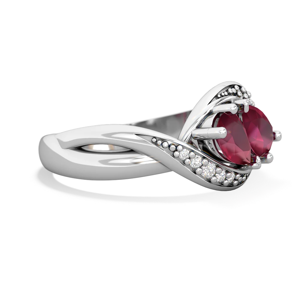 Ruby Summer Winds 14K White Gold ring R5342