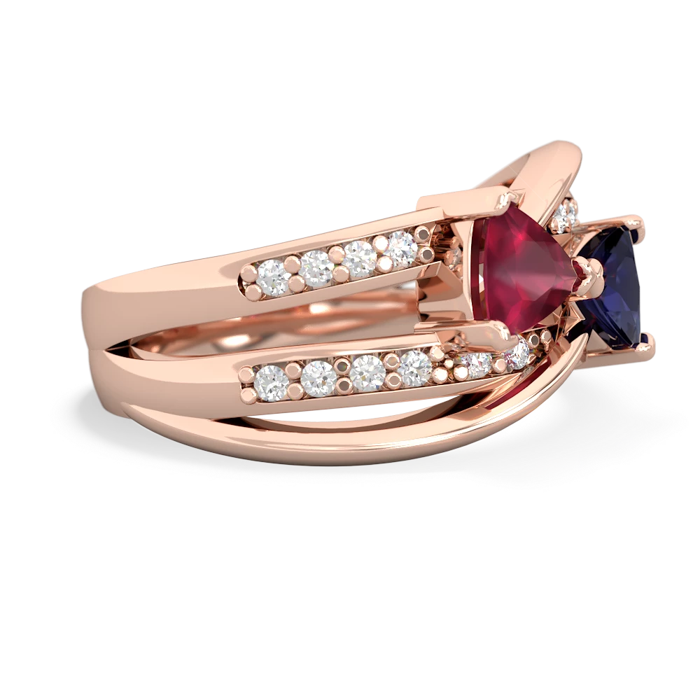 Ruby Bowtie 14K Rose Gold ring R2360