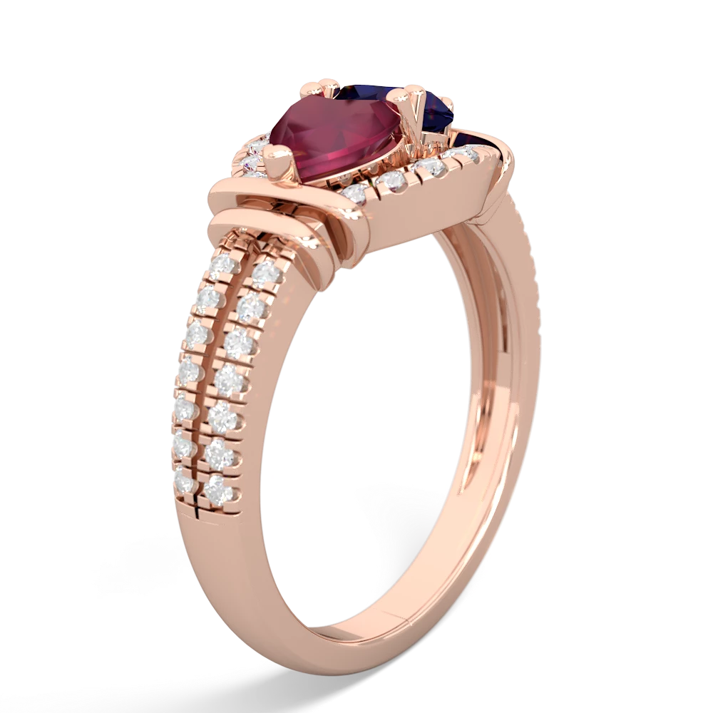 Ruby Art-Deco Keepsake 14K Rose Gold ring R5630