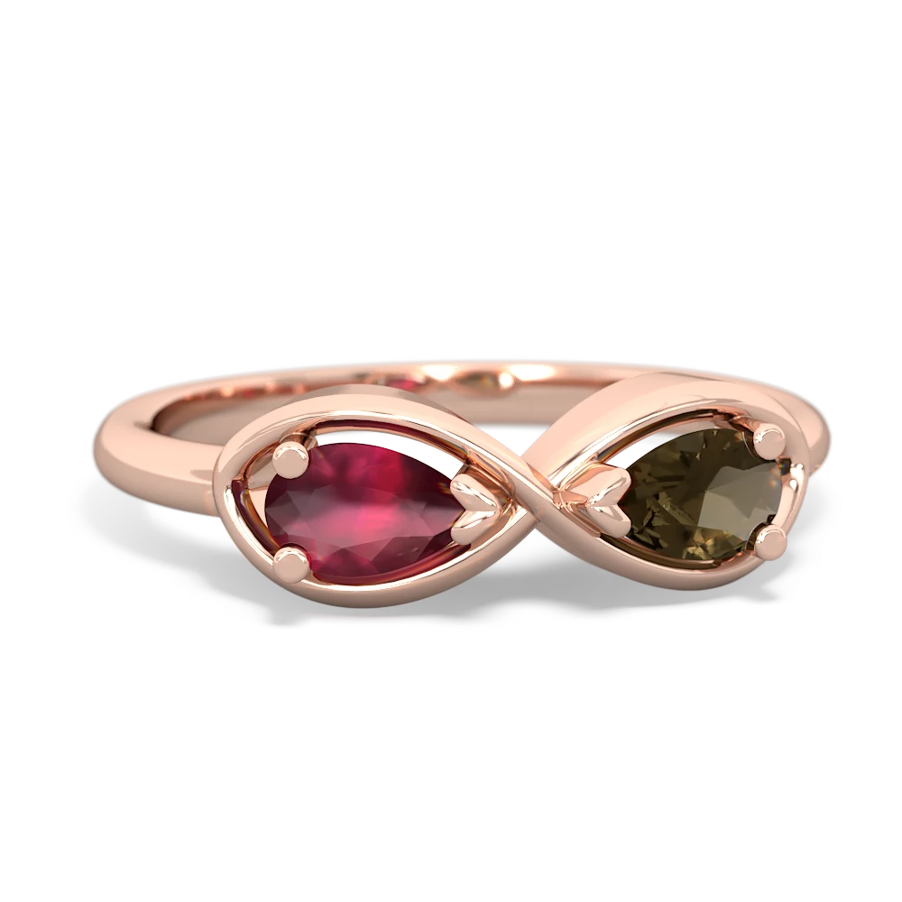 Ruby Infinity 14K Rose Gold ring R5050