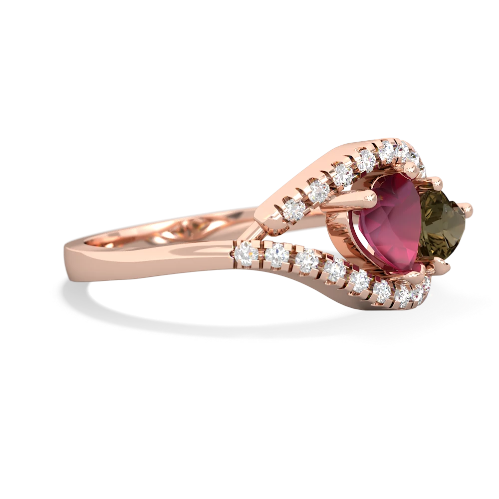 Ruby Mother And Child 14K Rose Gold ring R3010