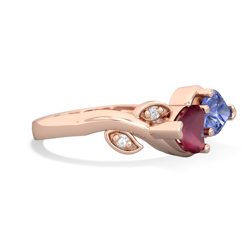 Ruby Floral Elegance 14K Rose Gold ring R5790